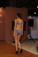 девушка в нижнем белье на выставке Lingerie-Expo