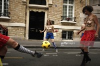 Девушки Femen на Чемпионате по футболу Euro 2012