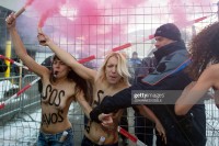 Девушки Femen на Чемпионате по футболу Euro 2012