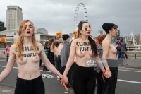 Голый протест активисток Femen