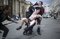 Голые активистки на протесте