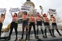 Голый протест активисток Femen