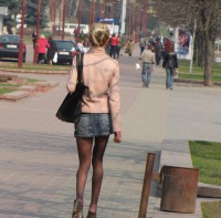 Фотоохота на девушку на улице