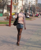 Фотоохота на девушку на улице