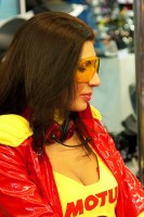 девушка на выставке мото парк 2012
