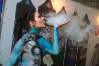 Боди-арт на выставке Vapexpo 2017